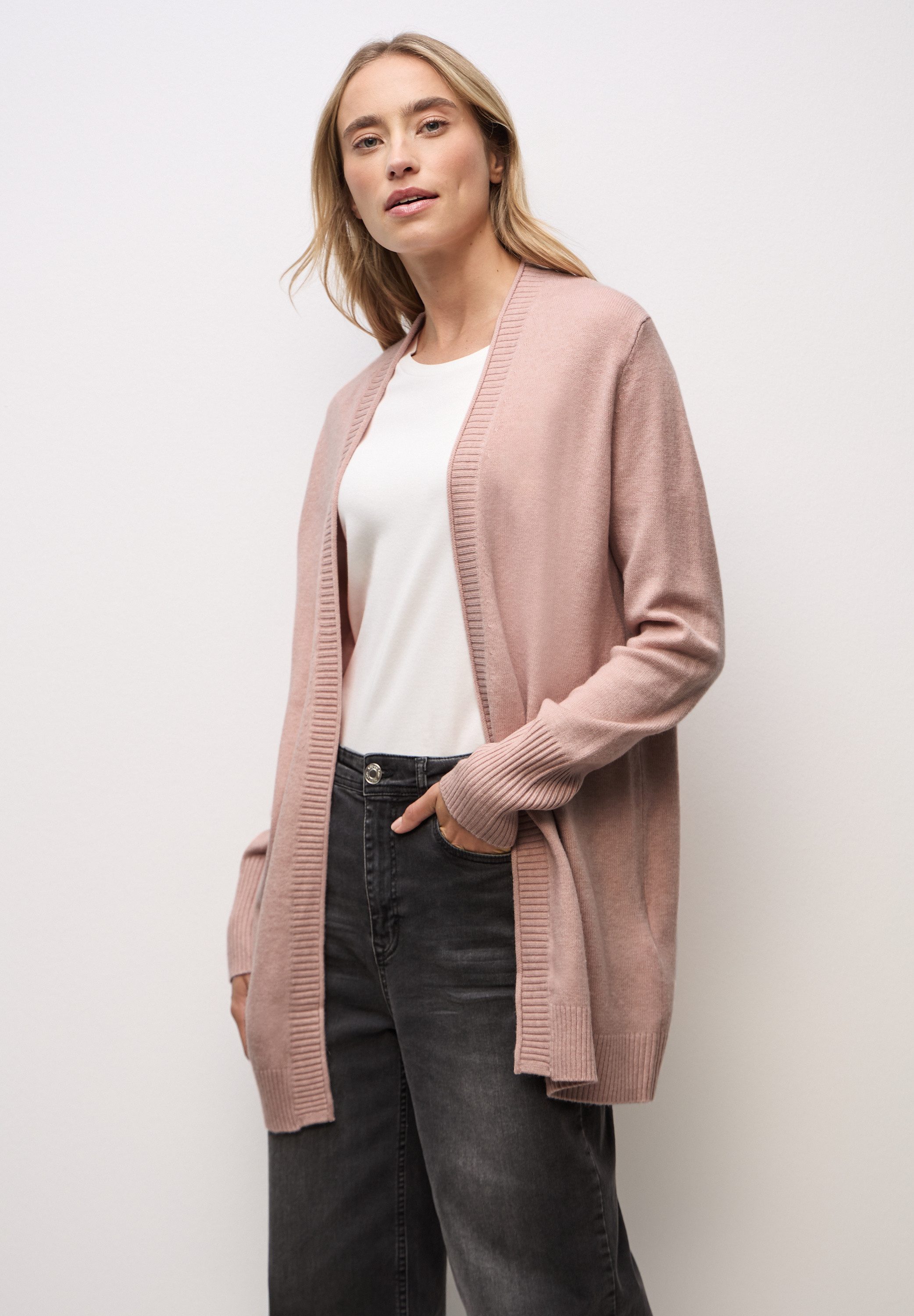 STREET ONE Strickjacke in Unifarbe