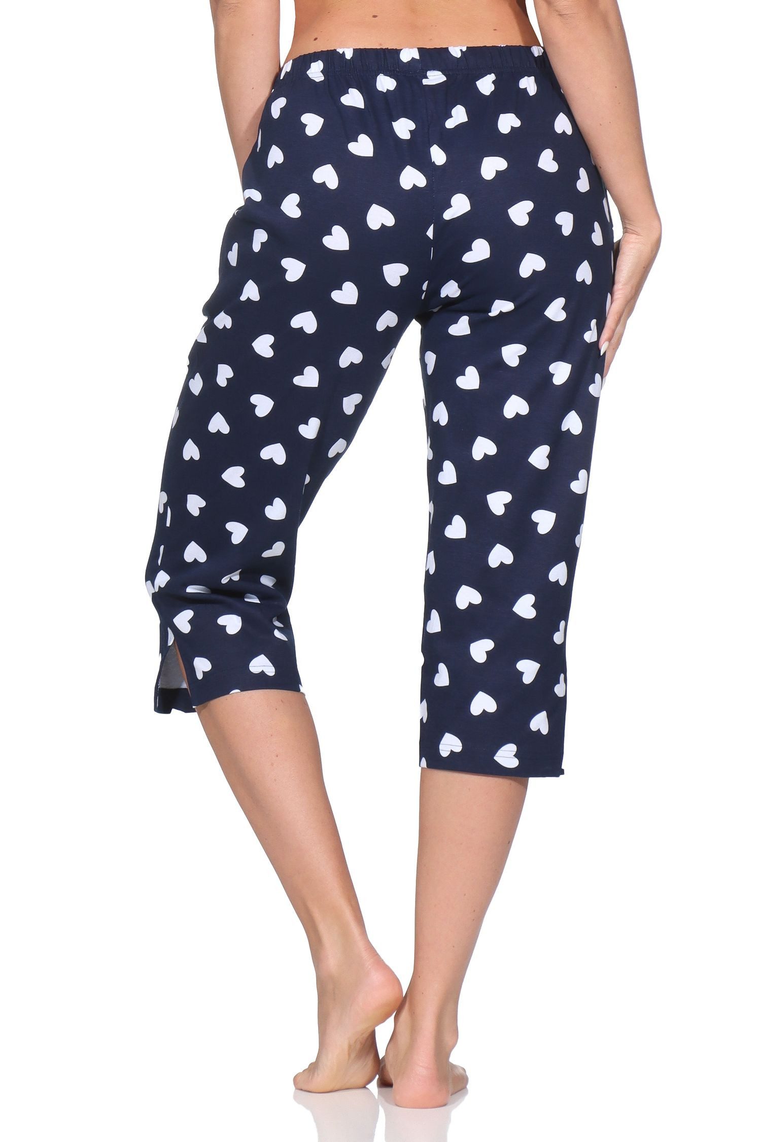 Normann Relaxanzug Damen Schlafanzug Pyjama Capri-Hose 3/4-lang - perfekt zu kombinieren – Bild 4 von 4
