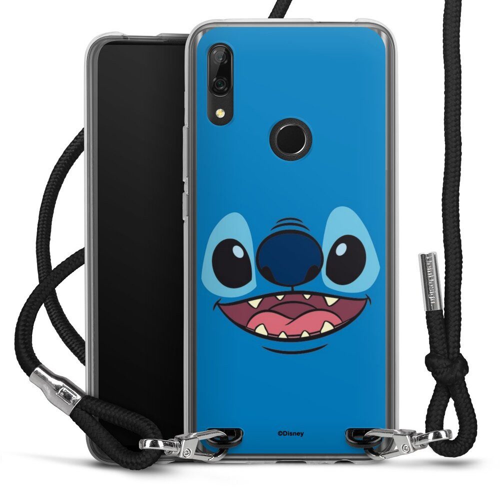 DeinDesign Handyhülle Lilo & Stitch Disney Offizielles Lizenzprodukt Stitch Closeup, Huawei P Smart Z Handykette Hülle mit Band Case zum Umhängen