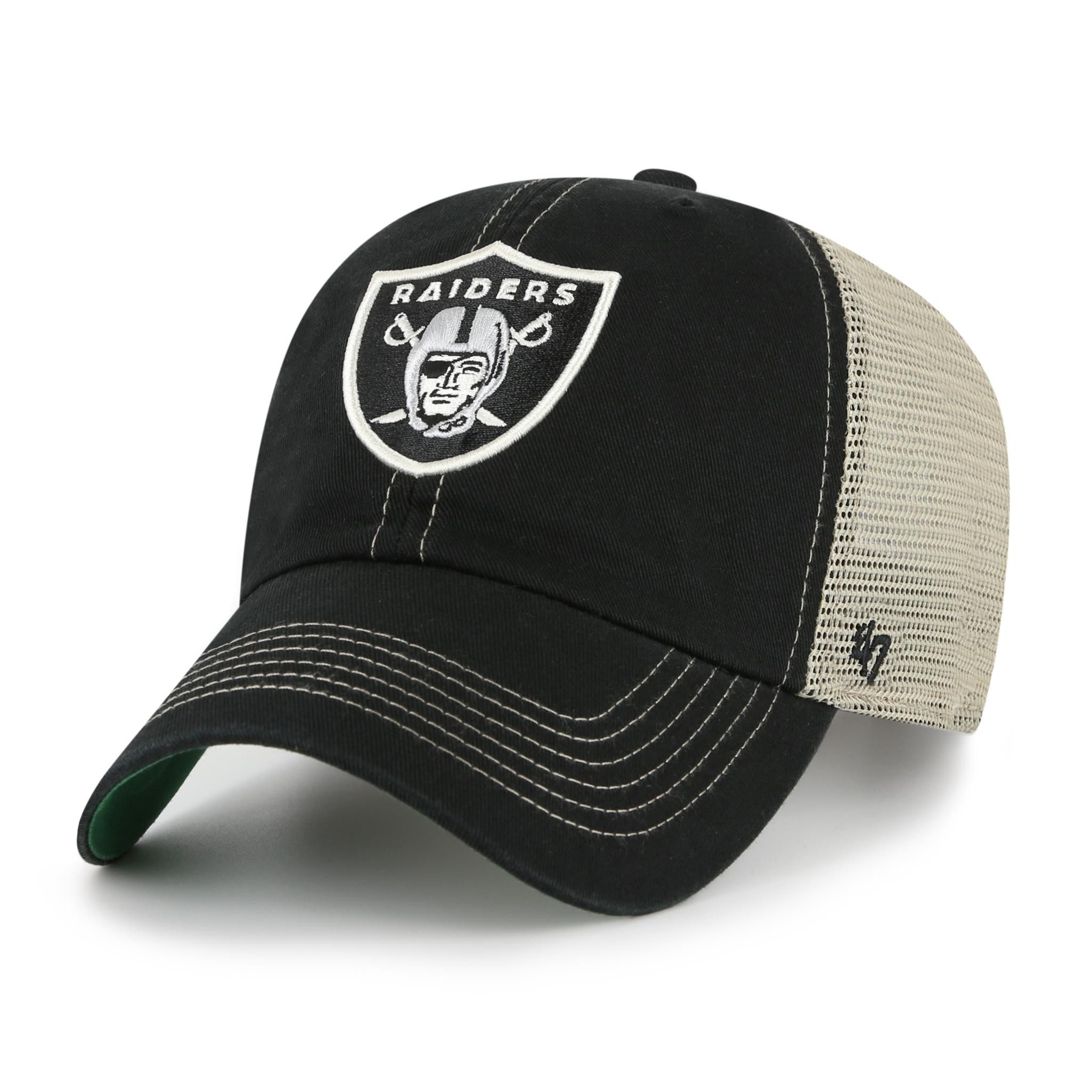 '47 Brand Baseball Cap '47 Brand NFL Cap Trawler '47 CLEAN UP Las Vegas Raiders Black (Basecap, Basecap, Meshcap, Clean Up Cap) Used-Look (Garment Wash)