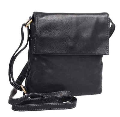 Basic Handtasche kleine Handtasche Leder weich Damentasche, schwarz