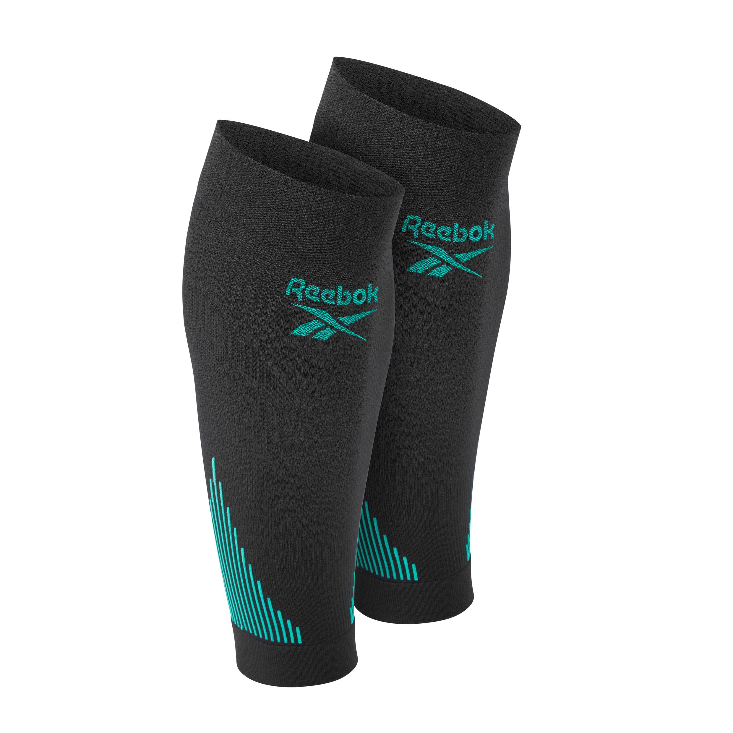 Reebok Bandage Knitted Compression Calf Sleeve, Schwarz, mit Atmungsaktives Material