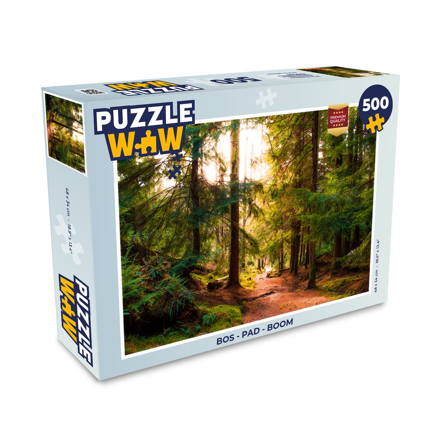 MuchoWow Puzzle Wald - Weg - Bäume - Grün - Sonne - Natur, 500 Puzzleteile, Foto-Puzzle, Bilderrätsel, Puzzlespiele, Spielzeug