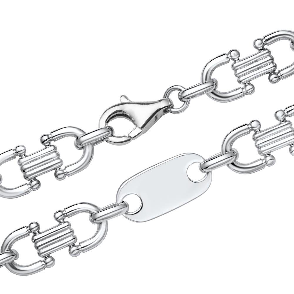 JEWLIX Silberkette Plattenkette für Herren aus Sterlingsilber PLN0120-RH