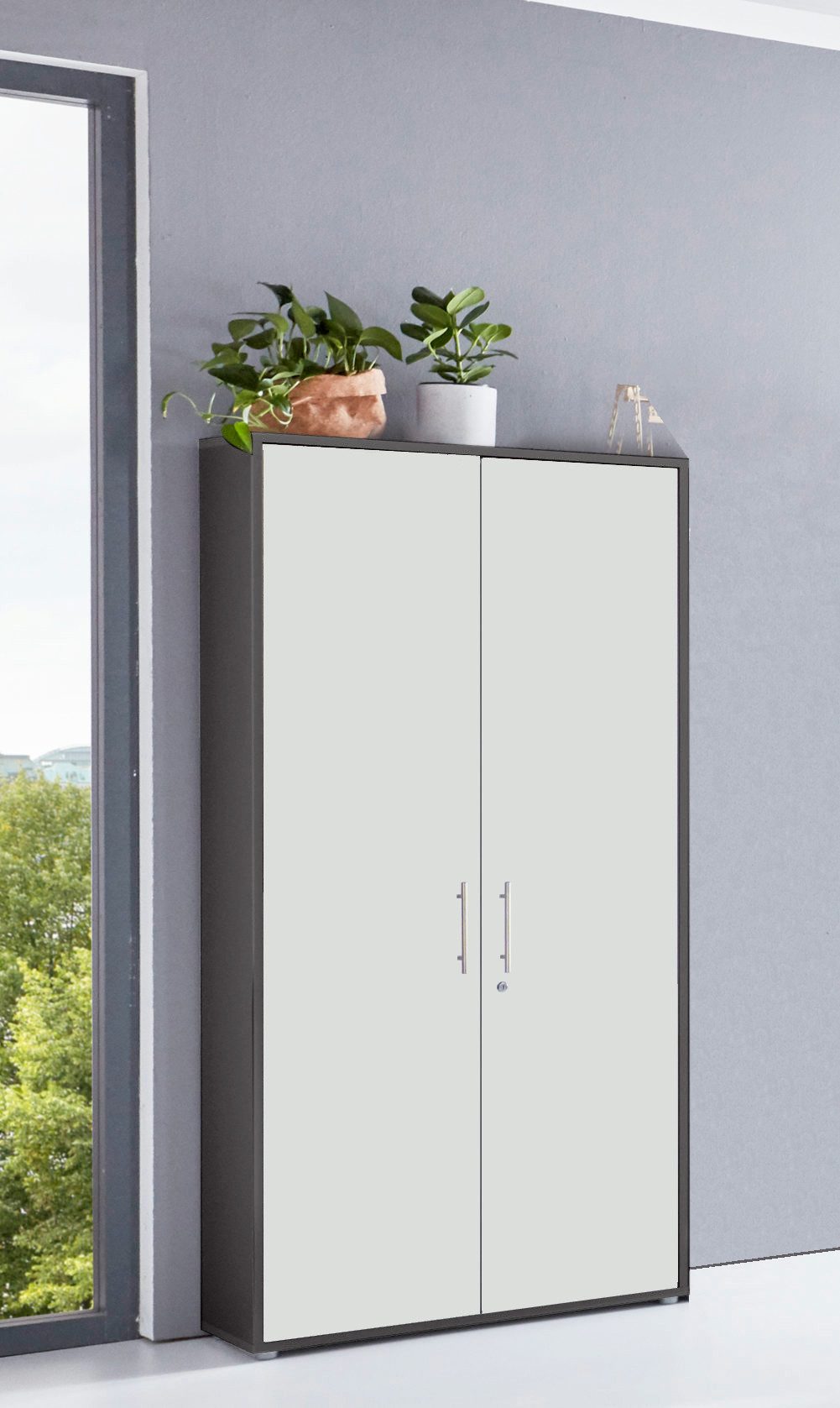 moebel-dich-auf Aktenschrank OFFICE EDITION (abschließbar, Metallgriffe, 5 günstig online kaufen