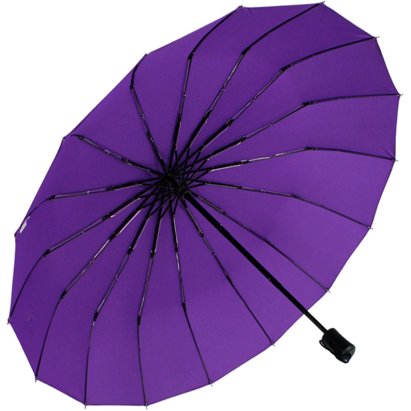 Mini stabil und farbenfroh iX-brella farbenfroh, Streben lila extra 16 Taschenregenschirm mit
