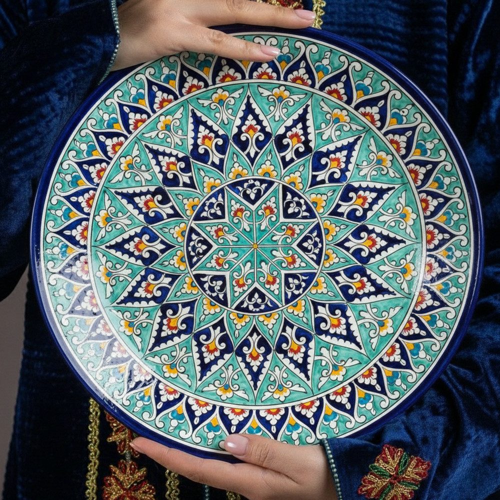 Servierplatte, Keramik, Handarbeit