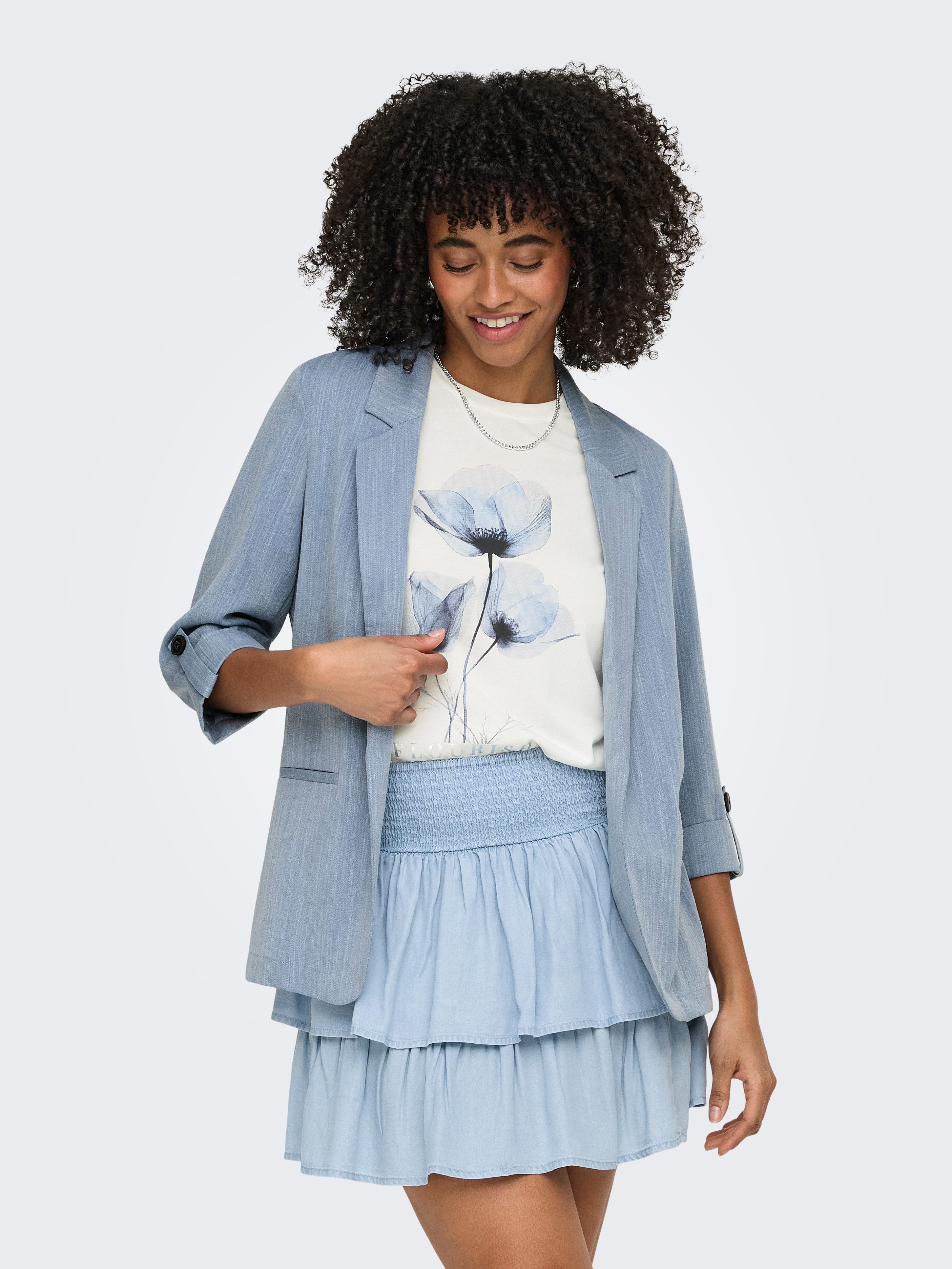ONLY Kurzblazer ONLMARSA 3/4 BLAZER WVN NOOS mit Reverskragen