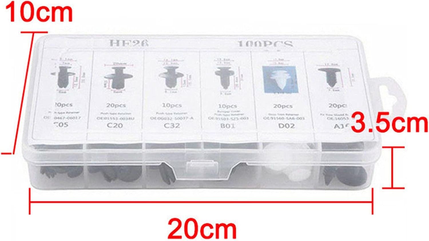 FELIXLEO 100 Stück Auto Befestigung Clips Universal Plastikschrauben Set Wischbezug (1-tlg) – Bild 4 von 5