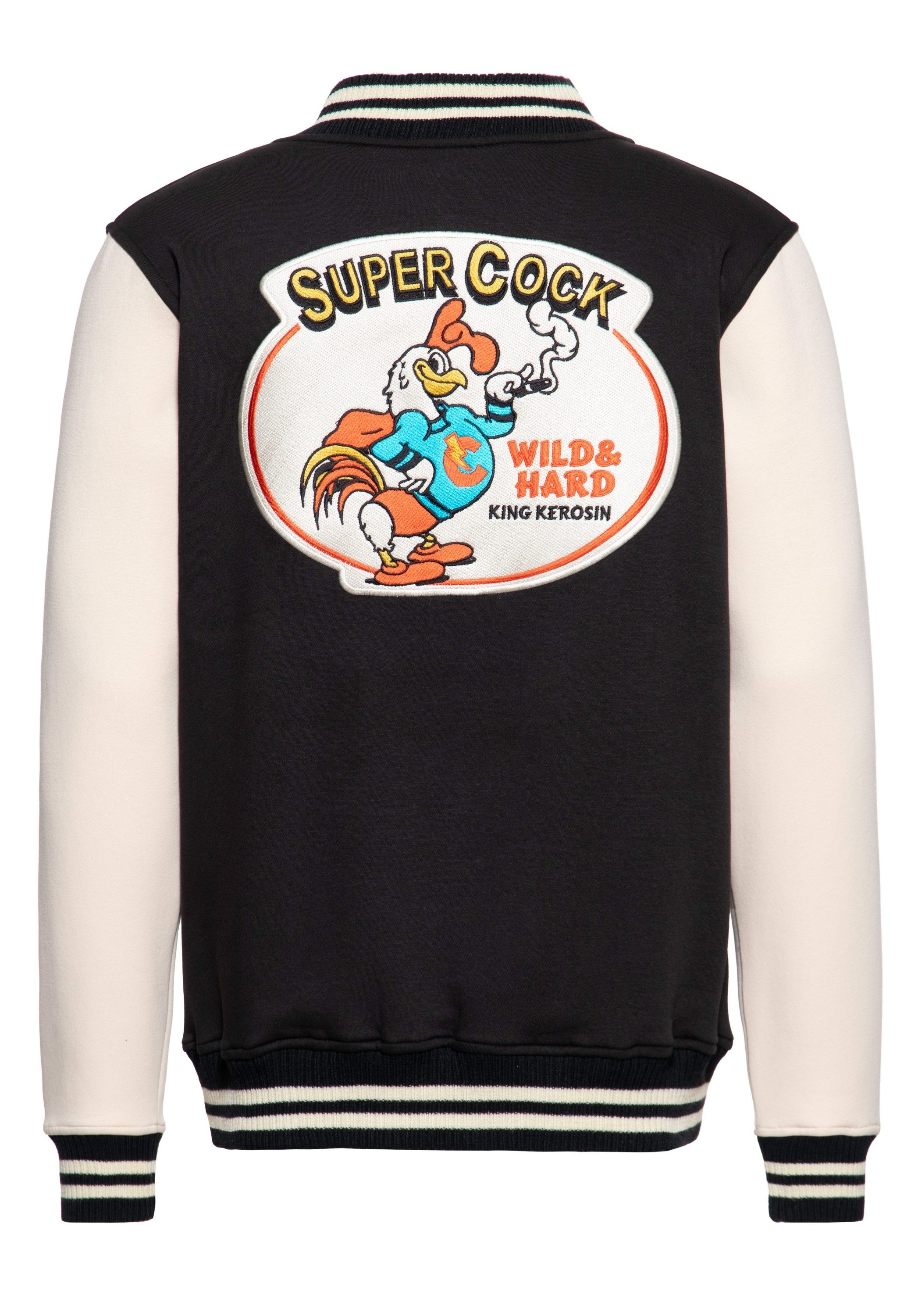 KingKerosin Collegejacke Super Cock (1-St) mit großem Rückenpatch günstig online kaufen