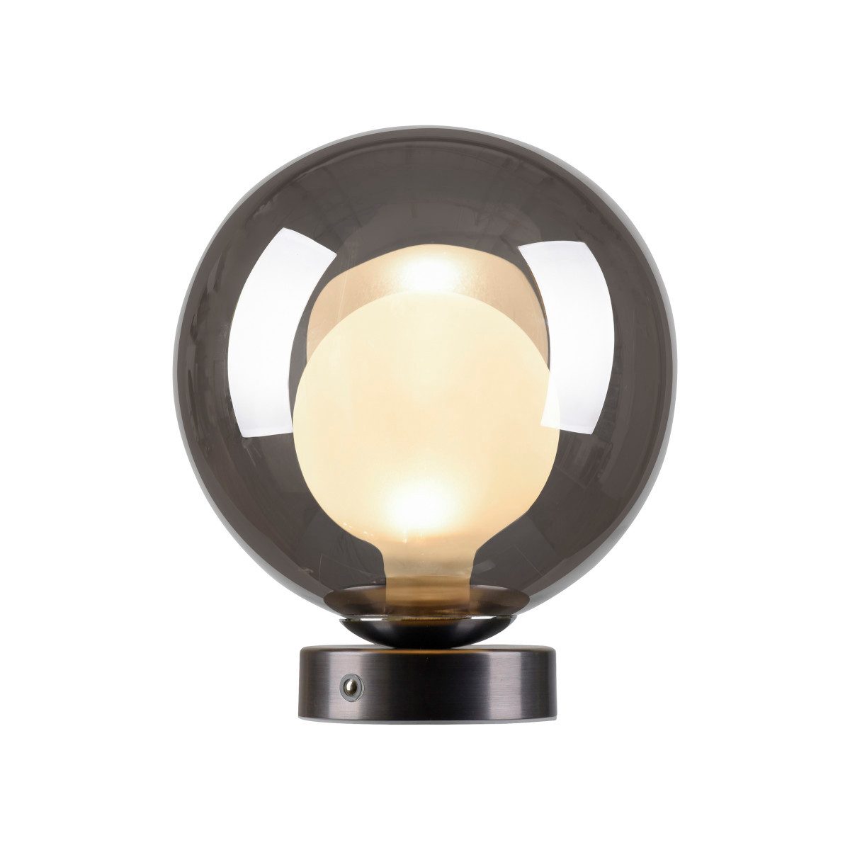 Paul Neuhaus LED Tischleuchte Pop-Up, Touchdimmer, LED fest integriert, Warmweiß, Akkubetrieb, Amber o. Rauchglas, Fernbedienung, Memory-Funktion