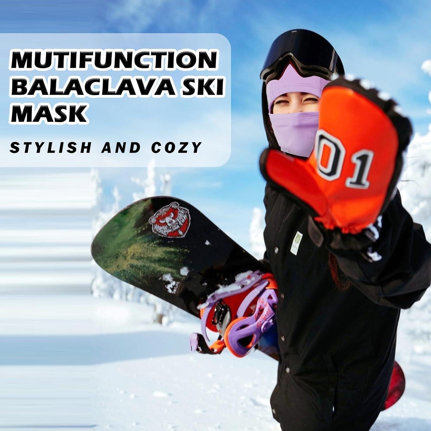 LuxusKollektion Sturmhaube Sturmhaube Balaclava Winter Winddicht Fleece Herren Damen Violett