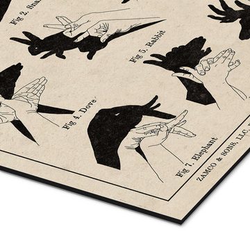Posterlounge Alu-Dibond-Druck Mary Urban, Die Kunst der Schattenspiele X (Englisch), Wohnzimmer Rustikal Illustration