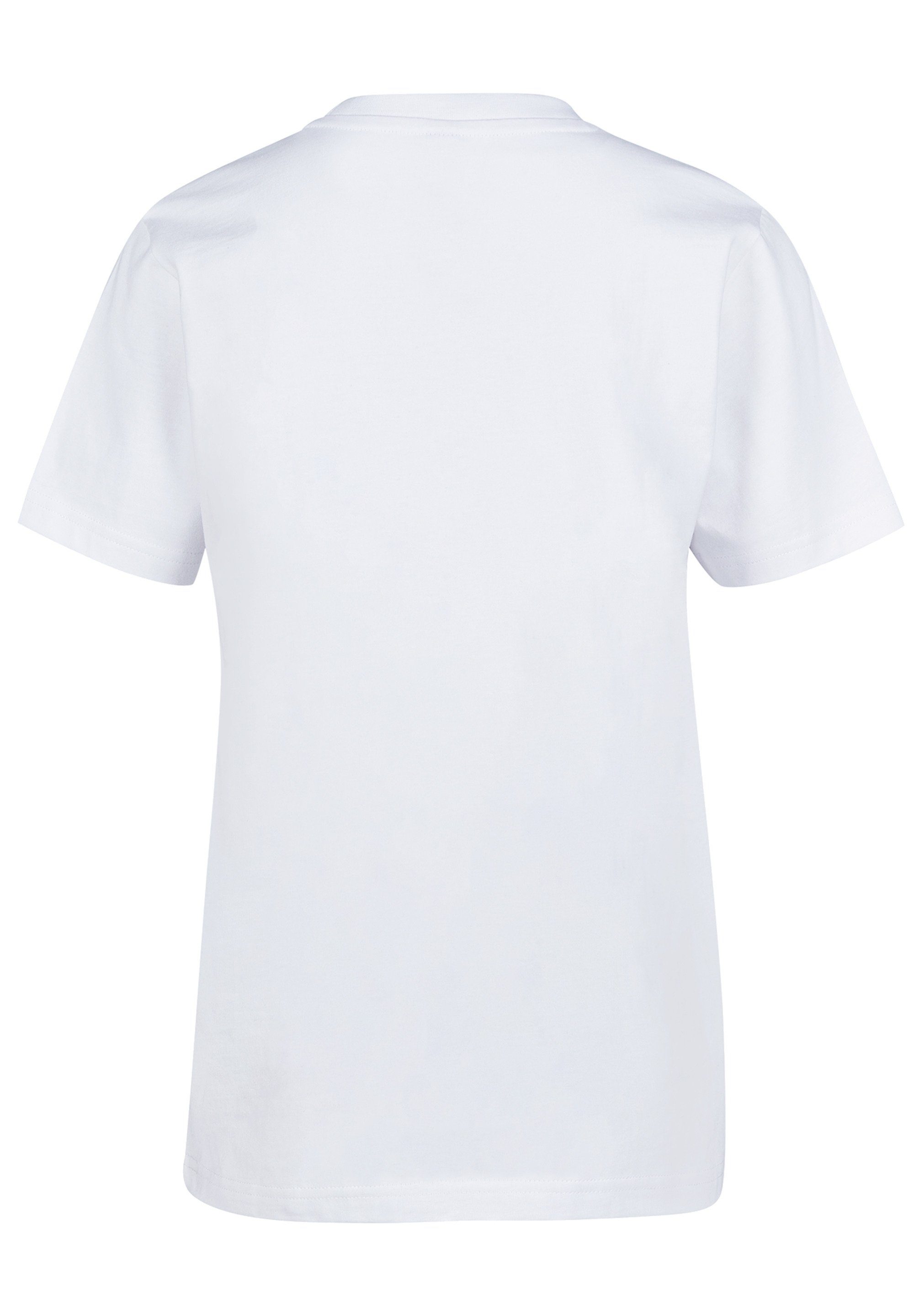 T-Shirt F4NT4STIC bunt weiß Fußballer Print