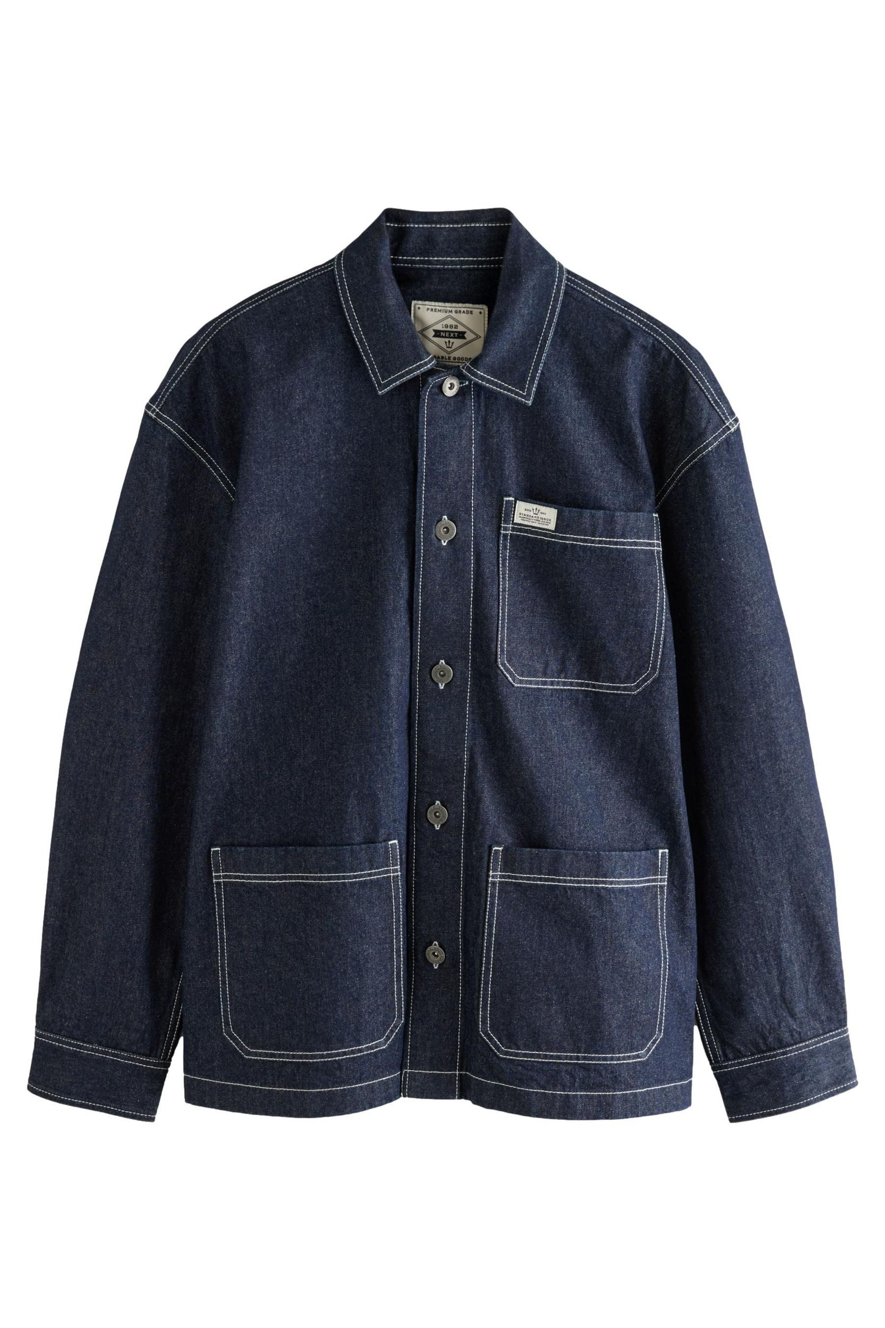 Hemdjacke Jeans-Hemdjacke Overshirt 100 % Baumwolle