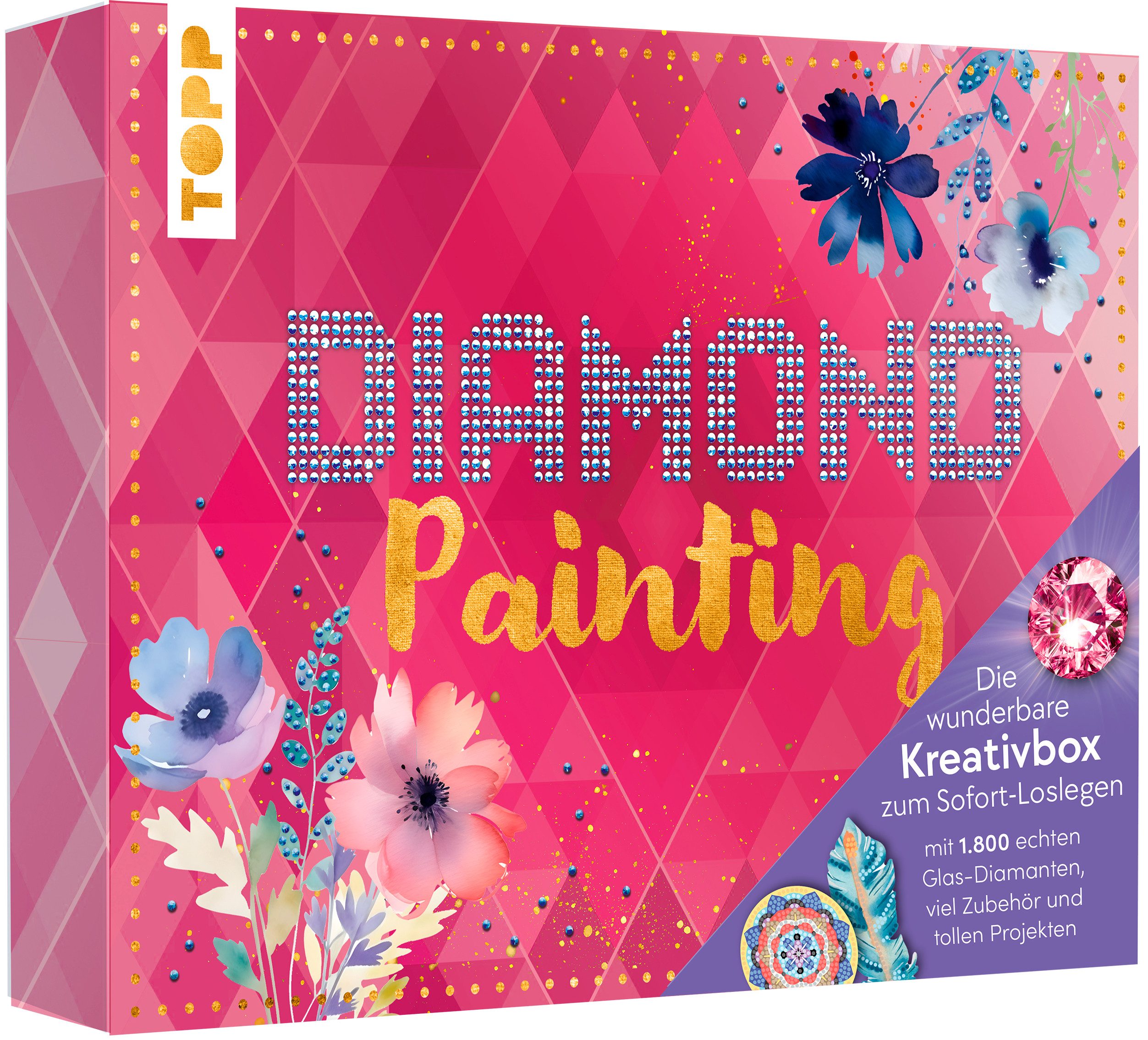 Topp Malvorlage Kreativbox Diamond Painting, 6 Motive
