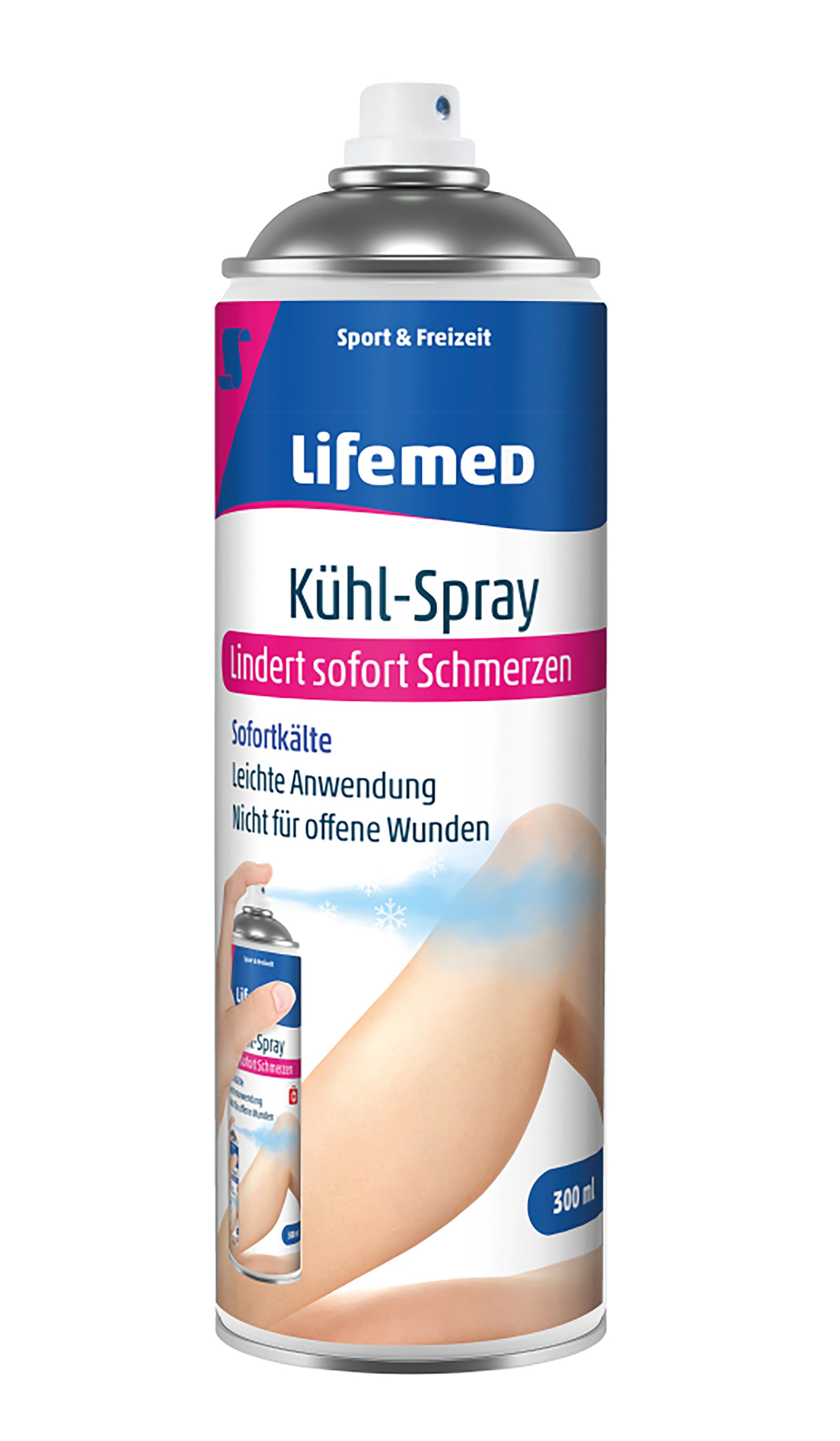 LifeMed Fußspray KÜHL-SPRAY 300ml Kühlspray Spraydose Eisspray Kältespray 82, Vereisungsspray Eiss