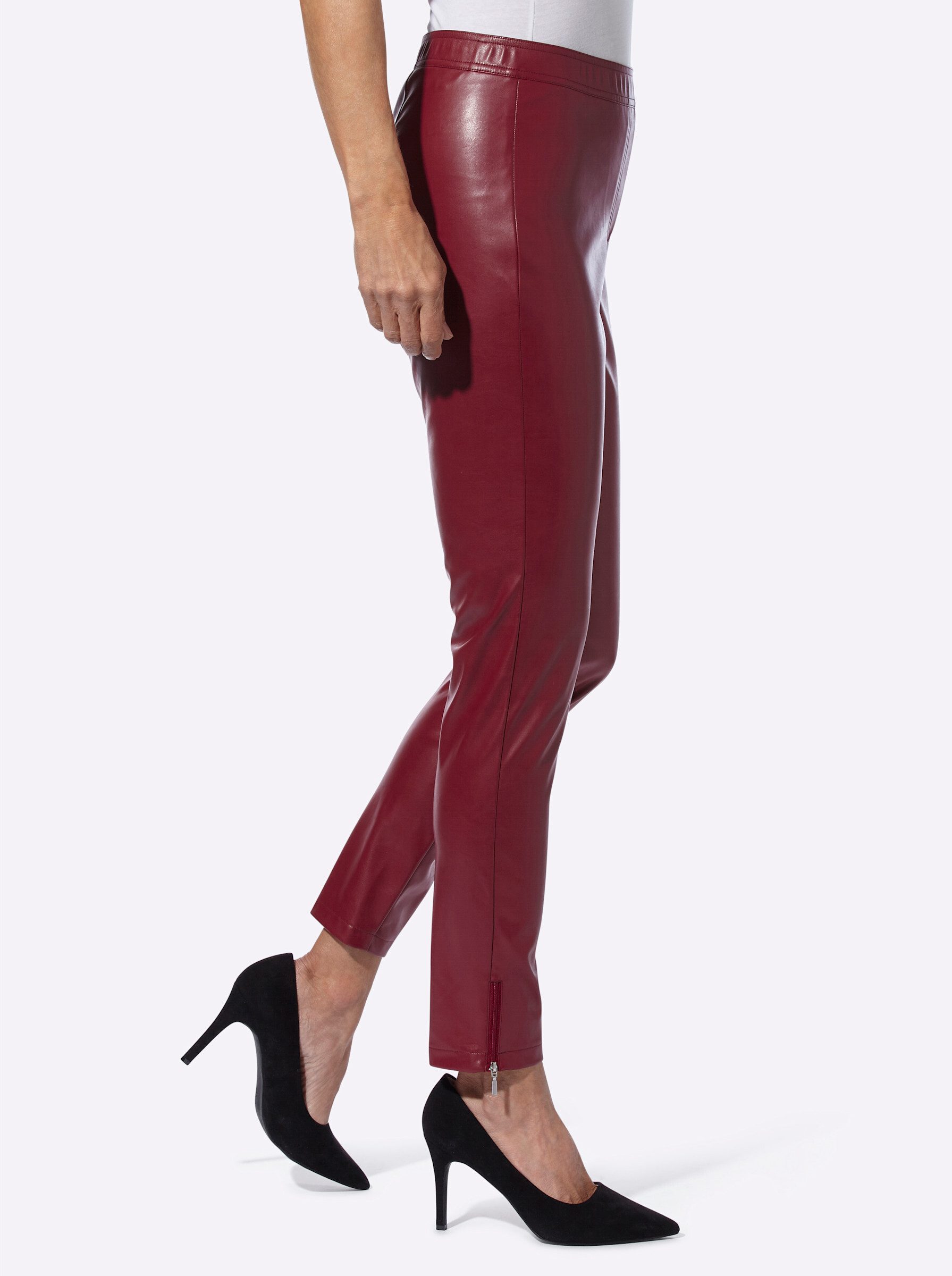 Sieh an! Jerseyhose Lederimitat-Hose