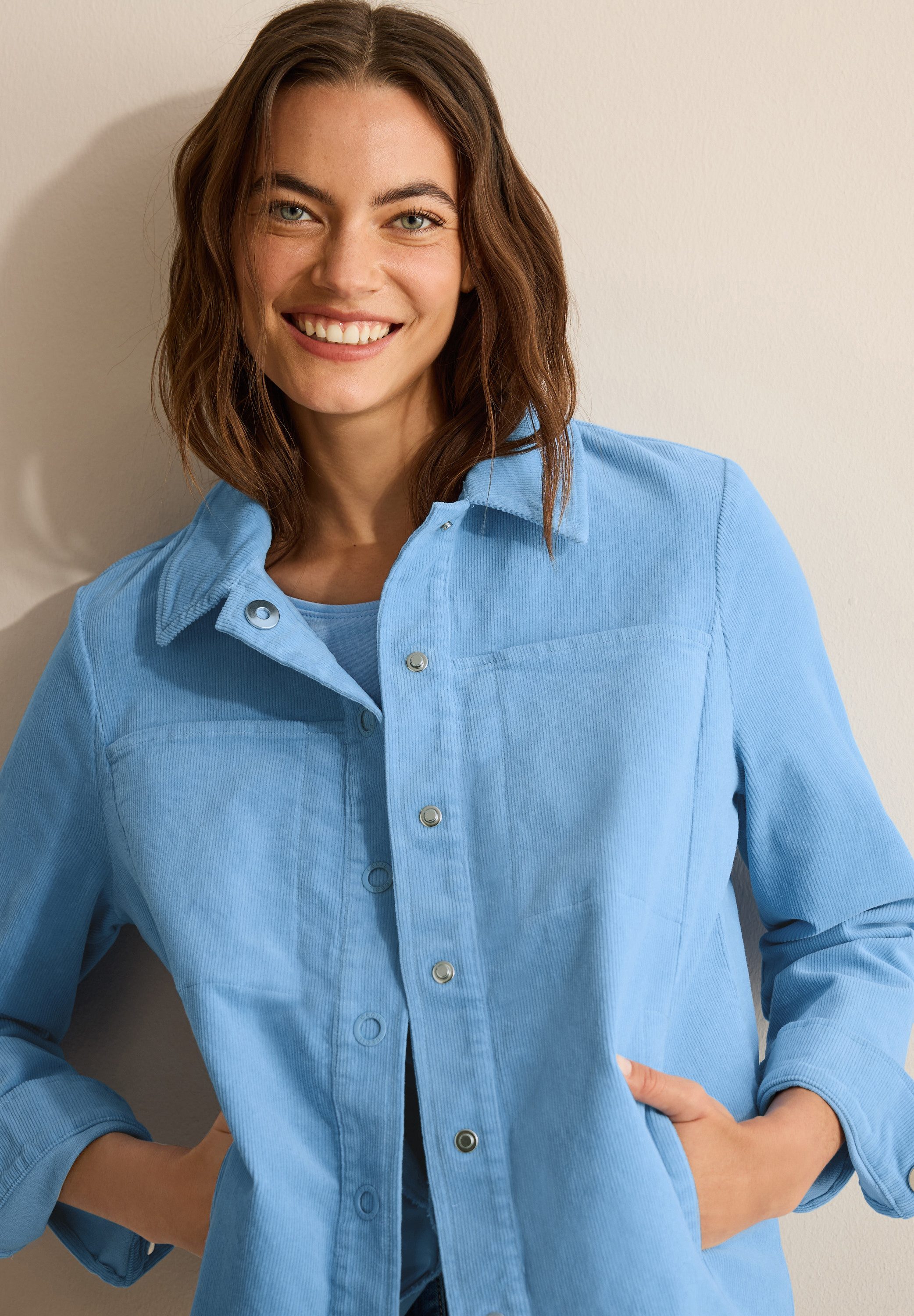 CECIL Cordjacke aus Baumwolle mit Stretchanteil