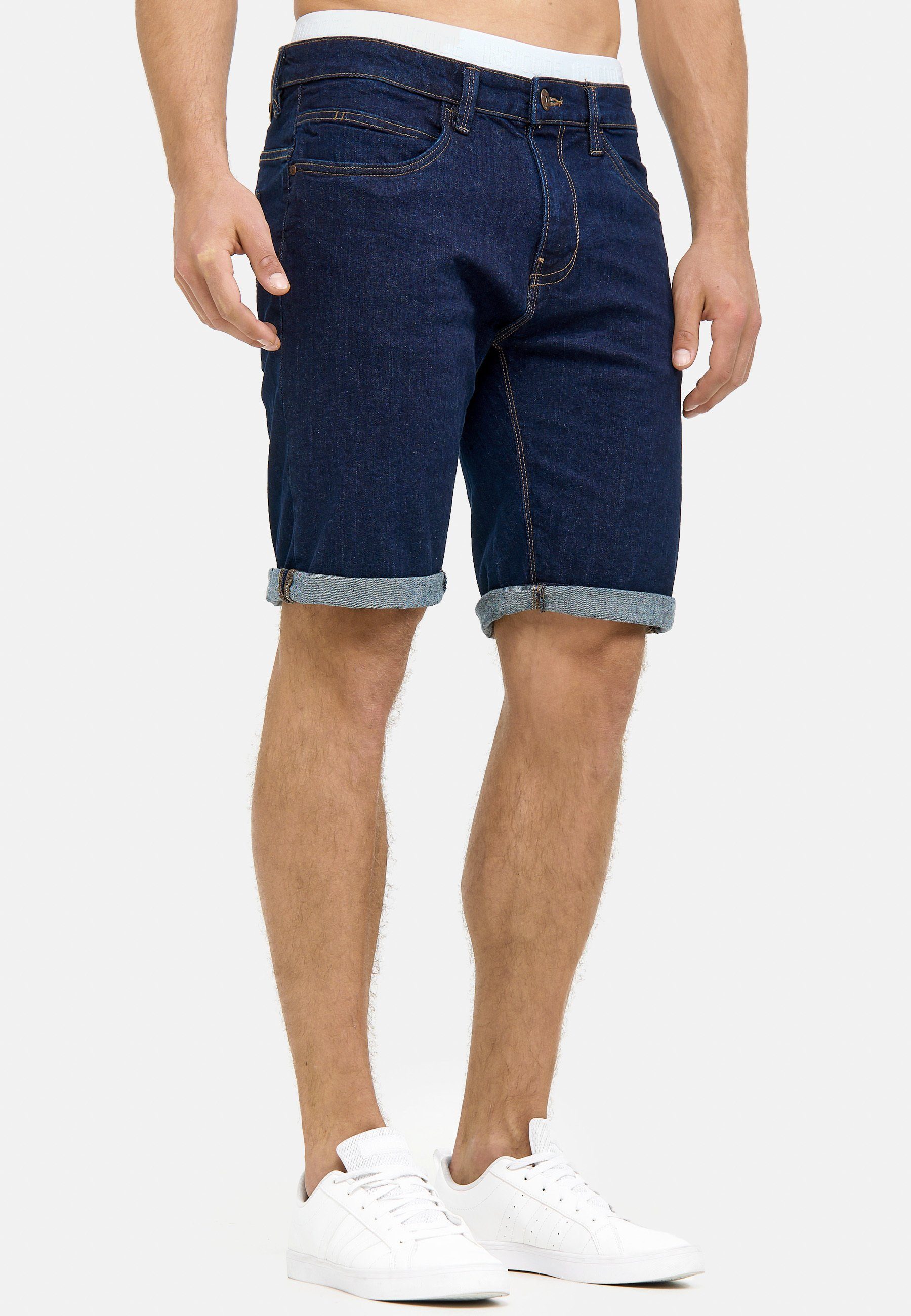 Indicode Jeansshorts Herren Caden Jeans Shorts Herrenshorts mit 5 Taschen, Denimstyle