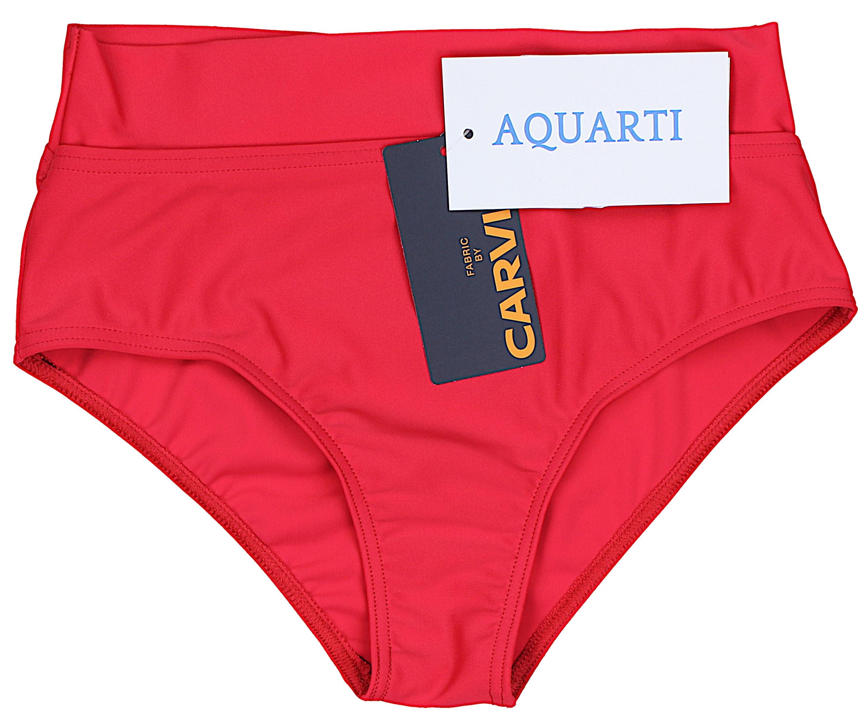 Aquarti Bikini-Hose Unterteil High Waist mit Umschlagbund