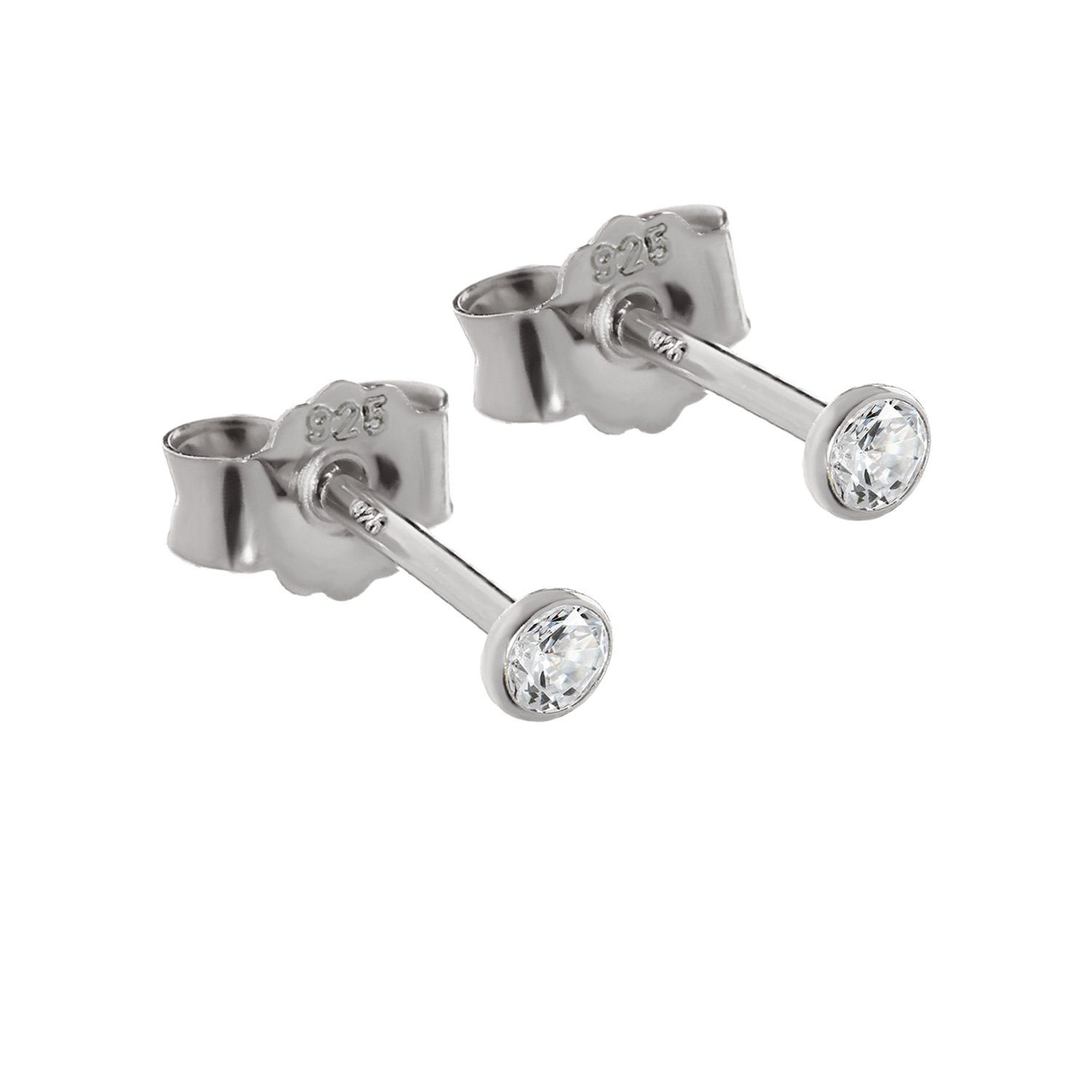 NKlaus Paar Ohrstecker Paar 2,3mm Ohrstecker 925 Sterlingsilber Silber An ( günstig online kaufen