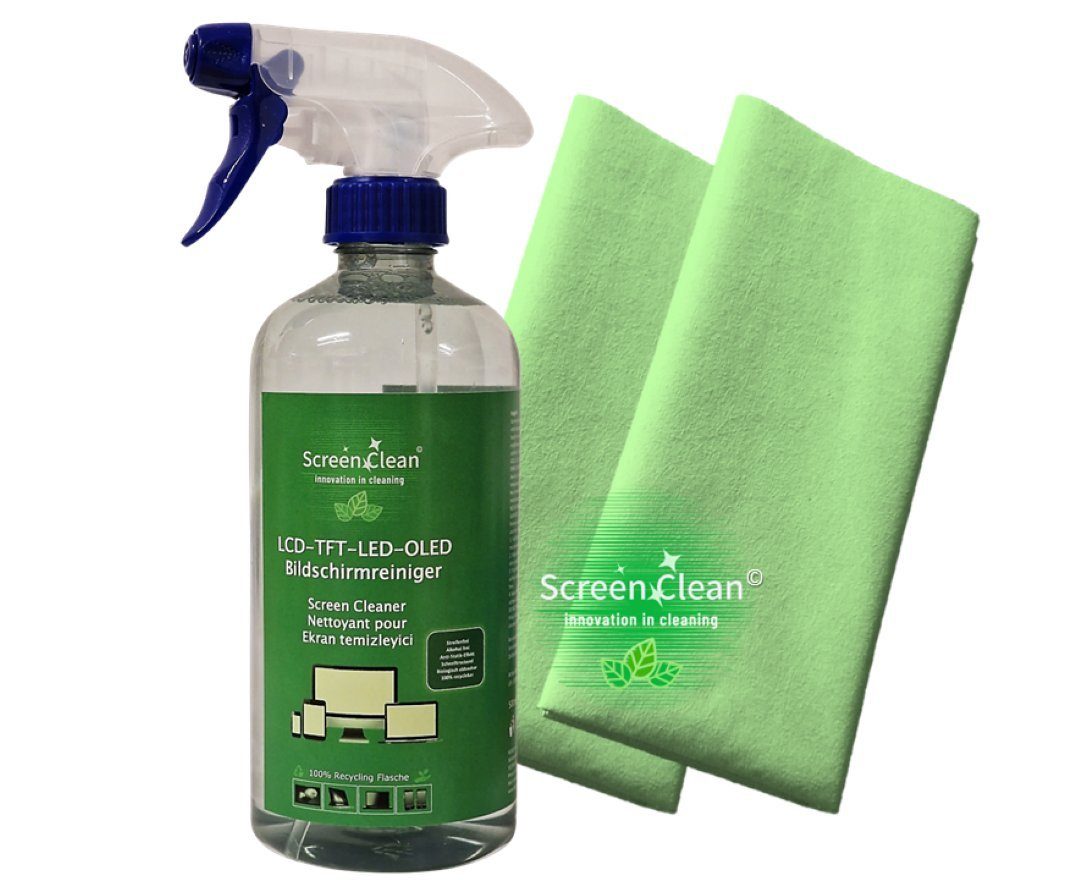 Screen Clean Reinigungs-Set Screen Clean GREEN DUO, (3-St), 3teiliges Bildschirmreinigungs Set