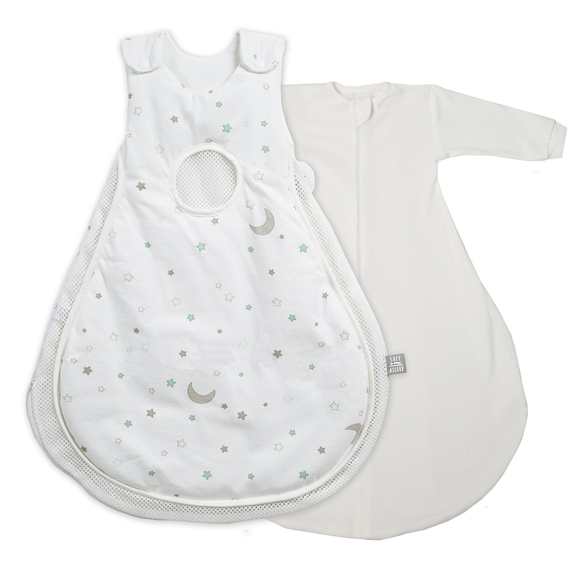 roba® Babyschlafsack safe asleep® – Air PLUS, inkl. Strampelsack, Baumwolle Sternenzauber