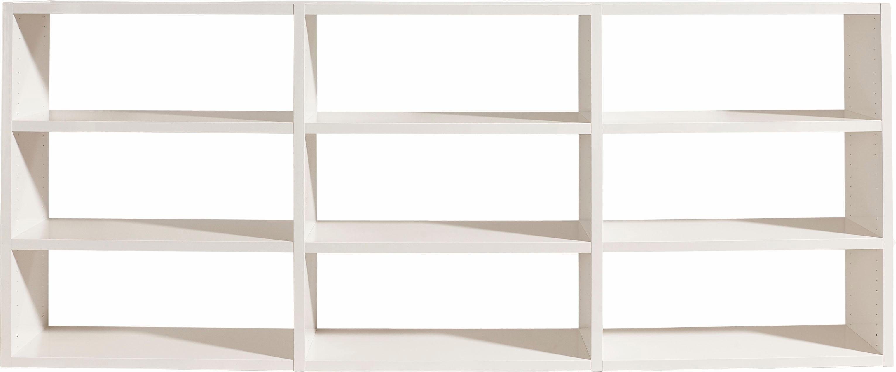 fif möbel Raumteilerregal Toro, Breite Weiß 275,8 cm 9 Hochglanz Fächer
