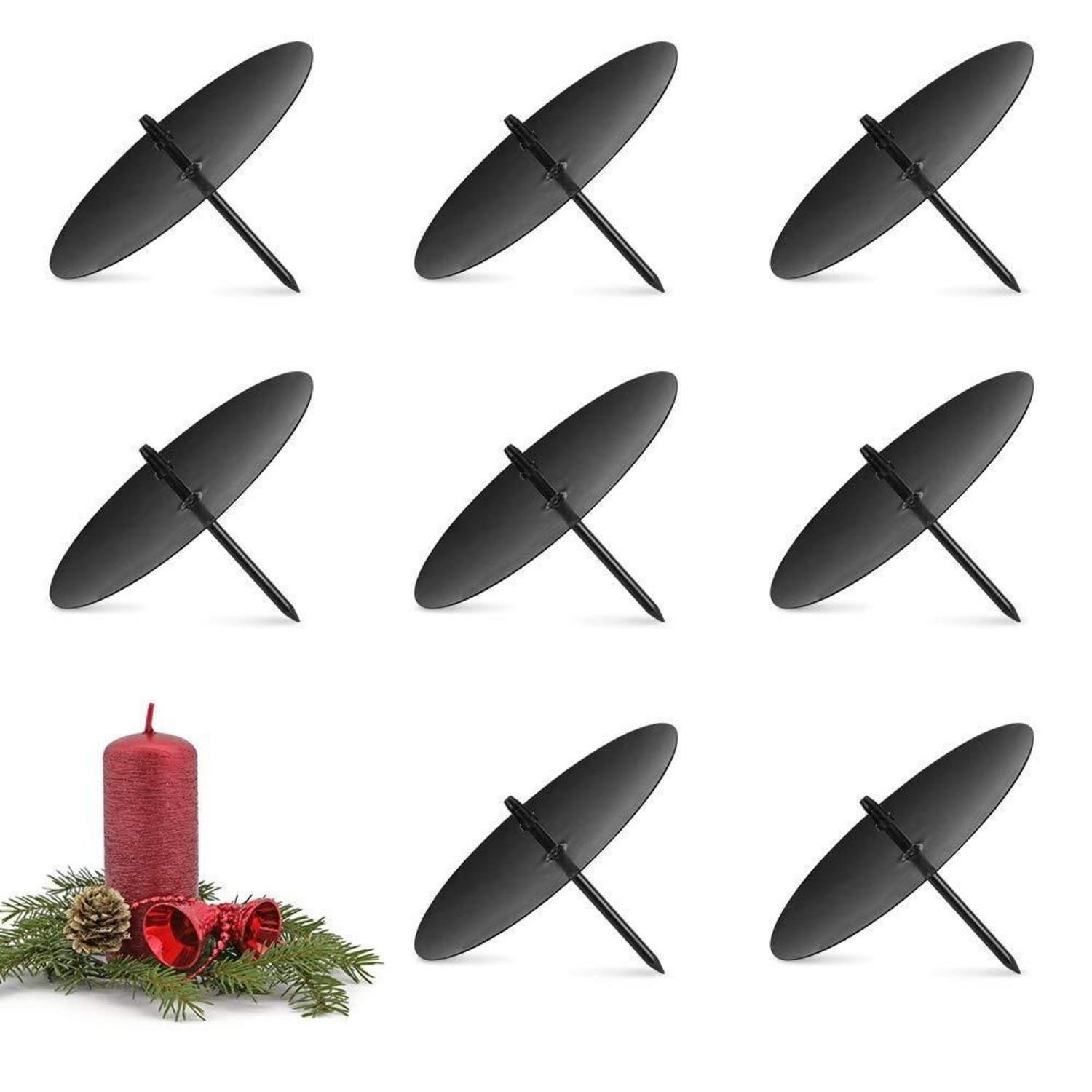 LuxusKollektion Adventsleuchter Kerzenhalter Advent Metall Schwarz 8cm (8 St)