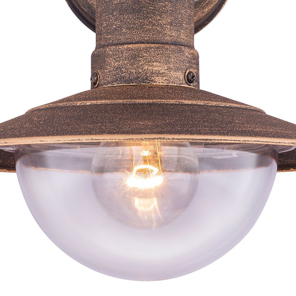 etc-shop Außen-Wandleuchte, Leuchtmittel nicht inklusive, Edelstahl Wandlampe Laterne Außenwandleuchte Haustürlampe