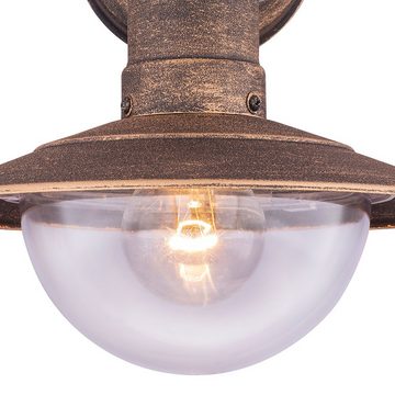 etc-shop Außen-Wandleuchte, Leuchtmittel nicht inklusive, Außenwandleuchte Laterne Wandlampe Edelstahl Haustürlampe