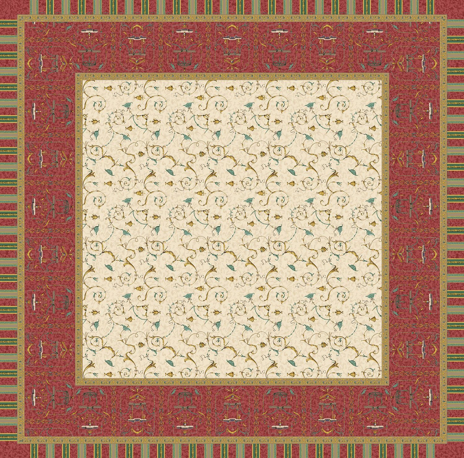 Bassetti Tischdecke Tischdecke Twill OPLONTIS, RB Rot