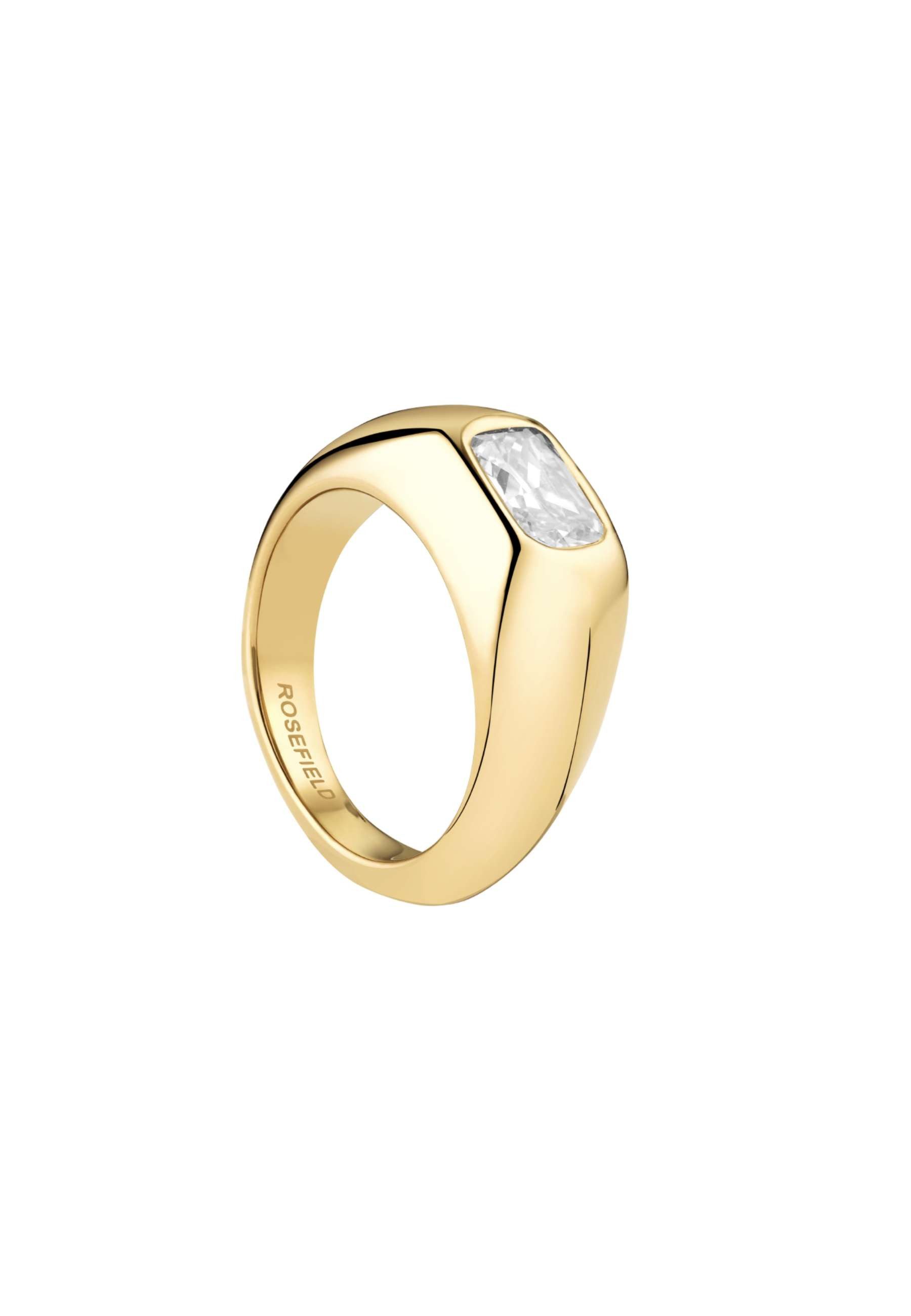 ROSEFIELD Fingerring ROSEFIELD Ring Octagon Größe 56 Goldfarben