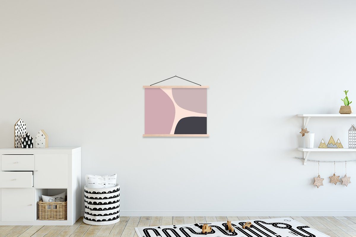 MuchoWow Poster Pastell - Gestaltung - Minimalismus, (1 St), Posterleiste, Textilposter für Wohnzimmer, Bilderleiste, Magnetisch