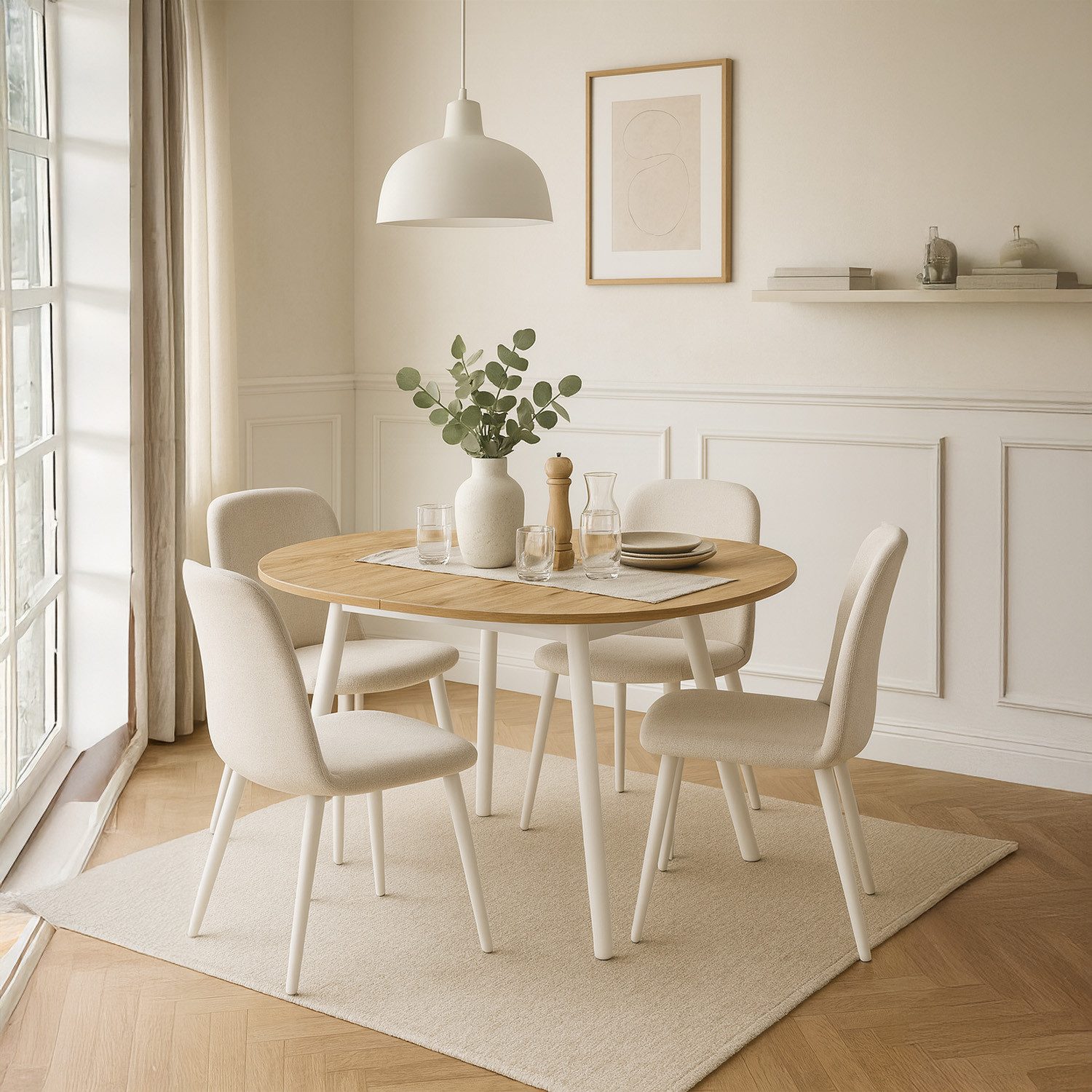 B&D home Esstisch TILL, Rund, ausziehbar, günstig online kaufen