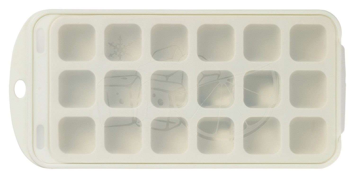 bongusto Eiswürfelform GARENIS, 27,6 x 13 cm, Creme, Polypropylen, (1-tlg), Deckel aus Silikon, für 18 Eiswürfel