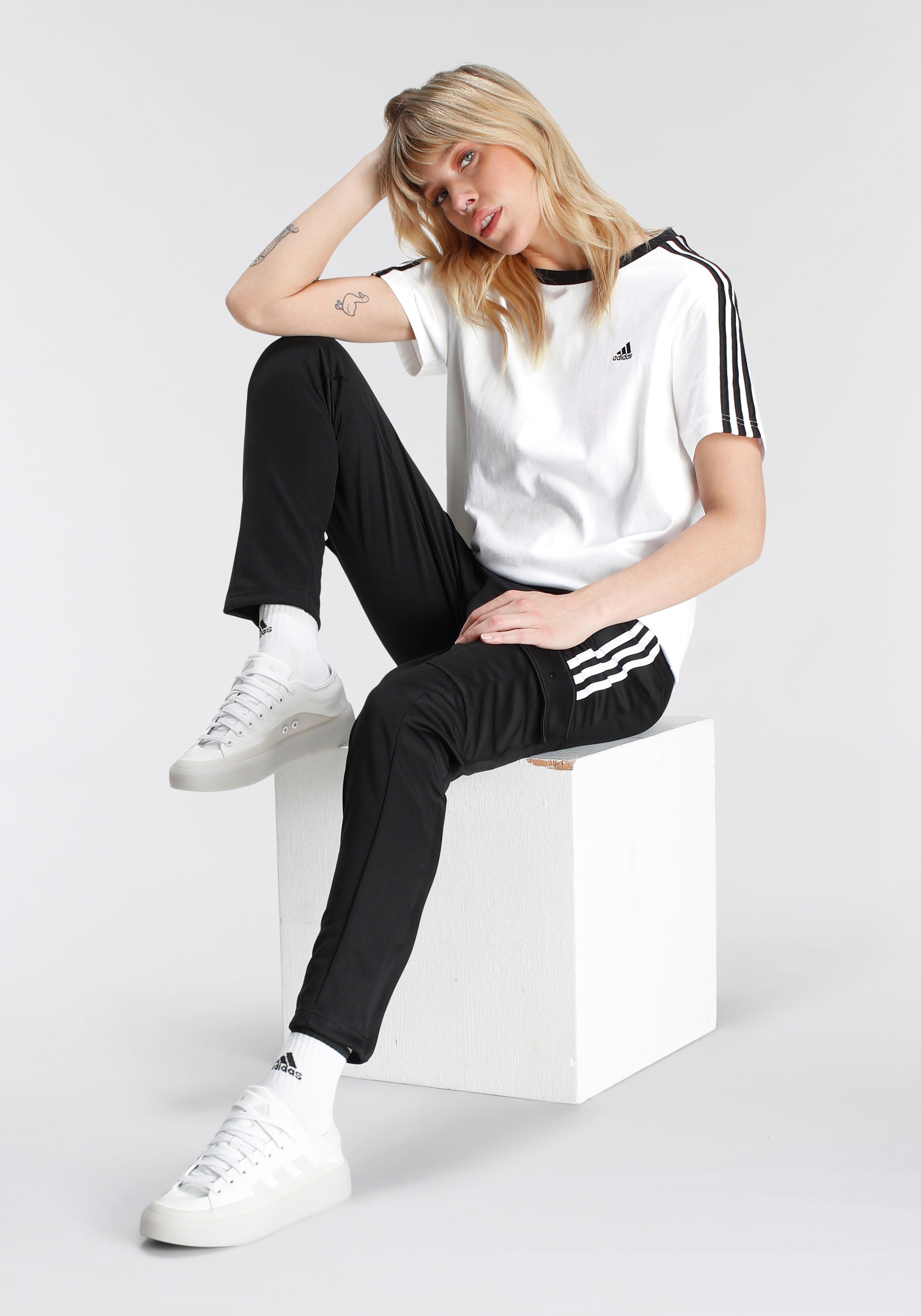 White Sportswear adidas TIRO (1-tlg) CARGOHOSE / Black Sporthose