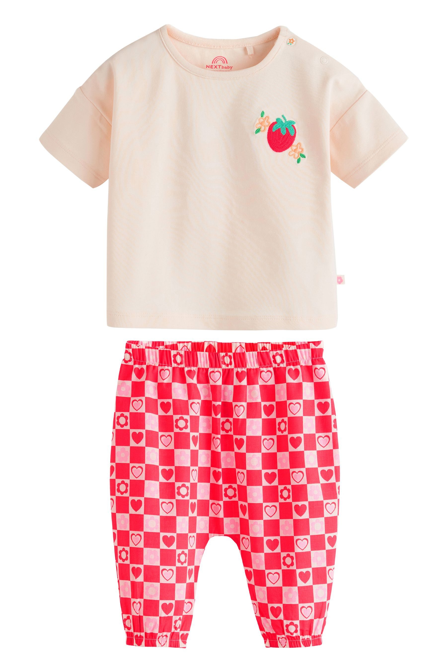 Shirt & Hose Gemustertes Baby-T-Shirt und Hose im Set