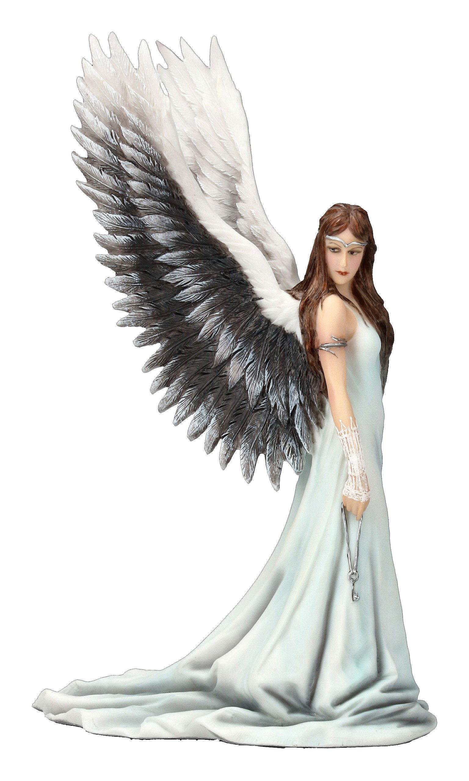 Figuren Shop GmbH Fantasy-Figur Weißer Engel mit Schlüssel - Spirit Guide - Anne Stokes Fantasy Deko