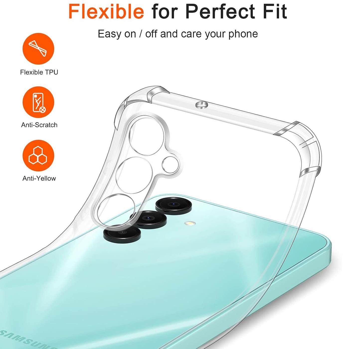 CoolGadget Handyhülle Anti Shock Rugged Case für Samsung Galaxy A16 5G 6,7 Zoll, Slim Cover mit Kantenschutz Schutzhülle für Samsung A16 5G Hülle – Bild 5 von 5