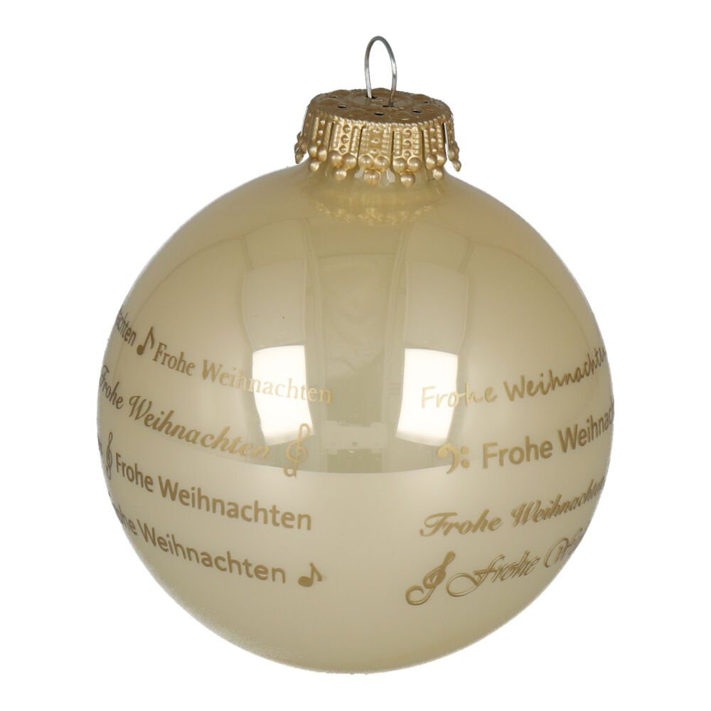 mugesh Weihnachtsbaumkugel Weihnachtskugel Schrift Notenmotive, für Musiker