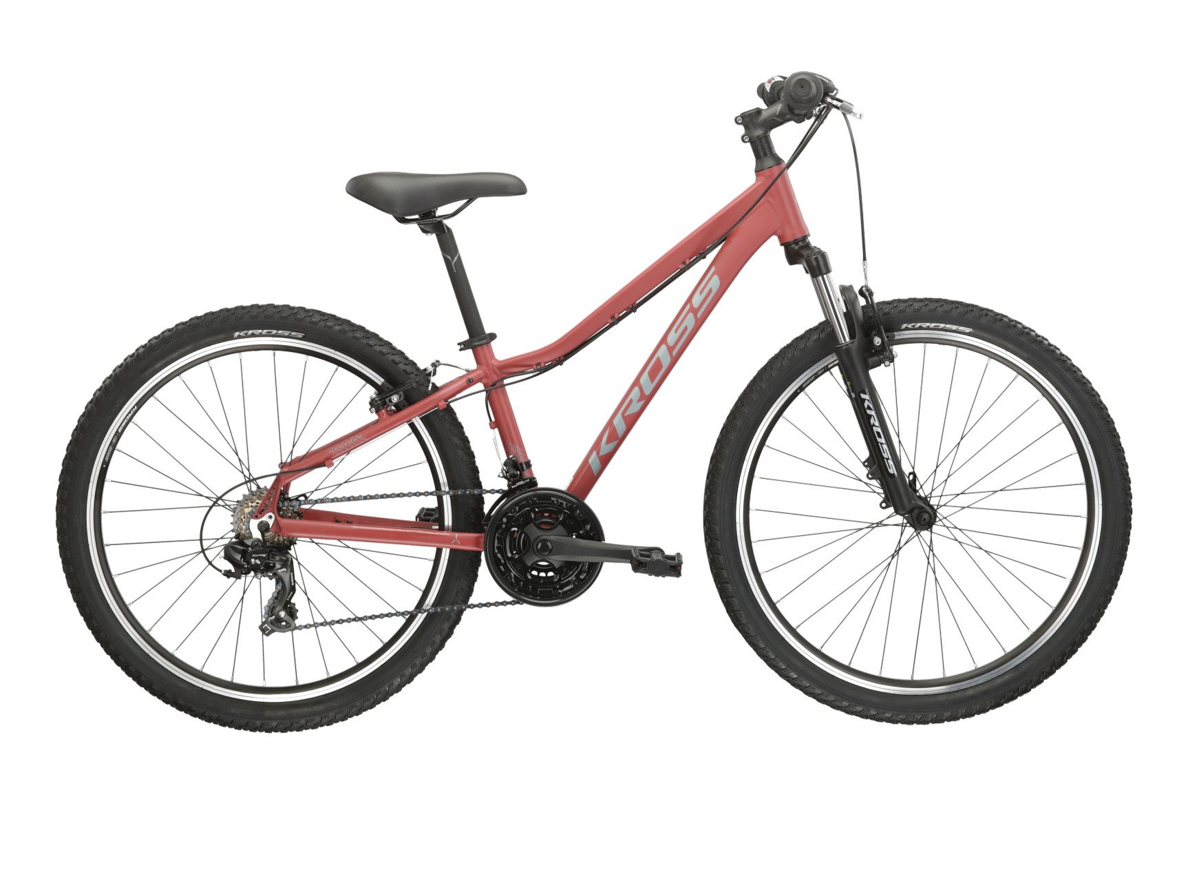 Kross Mountainbike Lea 1.0 rot, 21 Gang Shimano TOURNEY TY300 Schaltwerk, Kettenschaltung