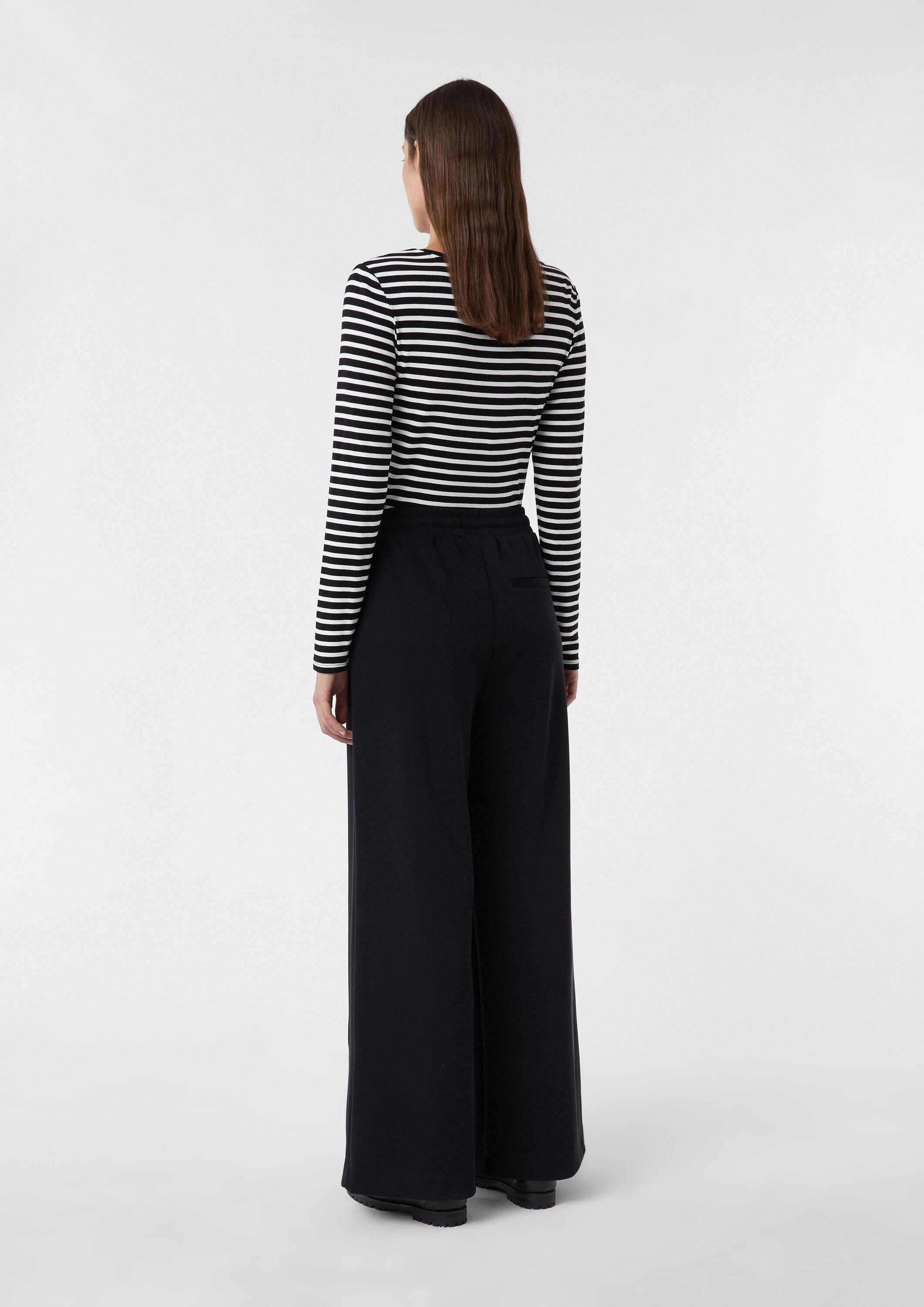 comma Chinos Hose Jogpants mit Wide Leg und Elastikbund