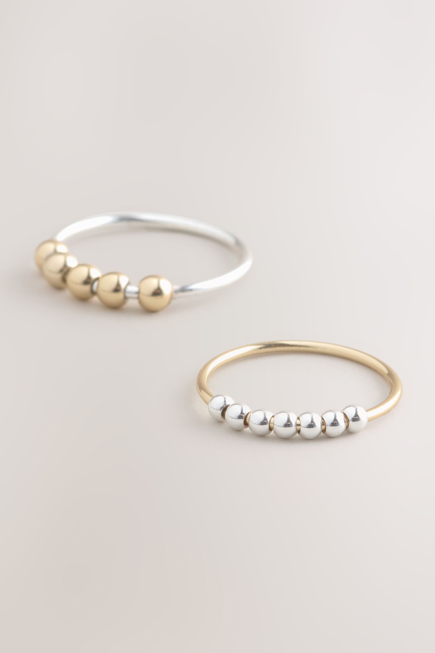 Next Fingerring Spinner-Ringe aus Metallmix, 2er-Pack günstig online kaufen