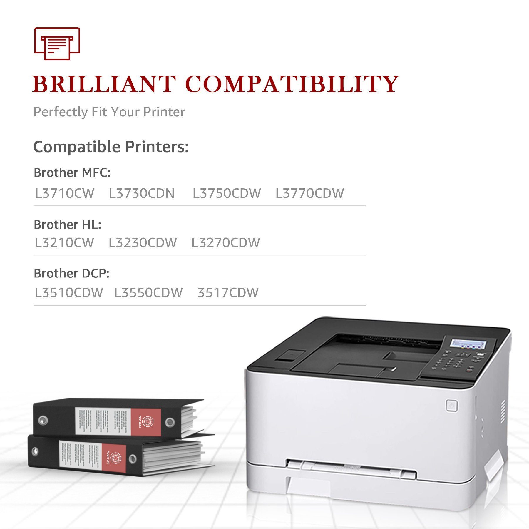 Toner Kingdom Tonerpatrone 5pk TN247 TN-243 Multipack, (für Brother MFC-L3710CW MFC-L3730CDN MFC-L3740CDN MFC-L3750CDW MFC-L3770CDW HL-L3210CW HL-L3230CDW), HL-L3270CDW HL-L3280CDW DCP-L3510CDW DCP-L3550CDW