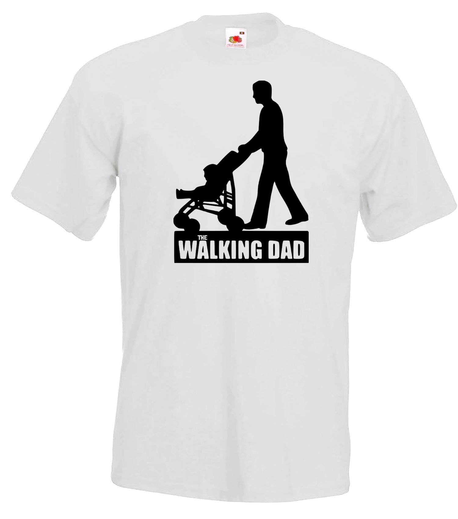 Youth Designz T-Shirt Walking Dad Herren Shirt mit witzigem Frontprint Weiß