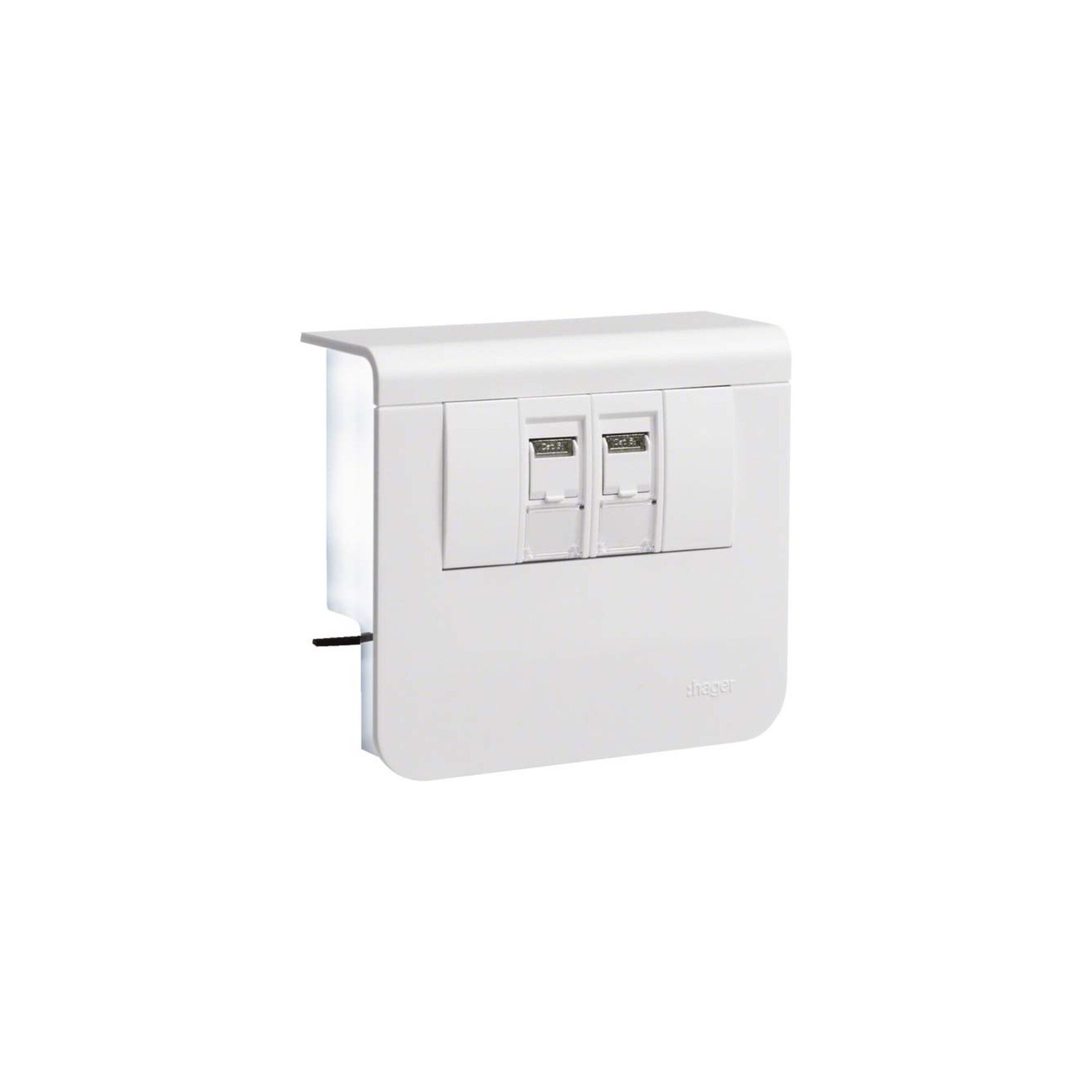 Hager Zubehör-Set Tehalit GeräteträgerDatenanschluss 2xCat.6A/SL20x55 vw SL200559079016
