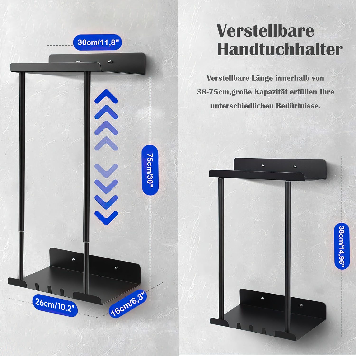 SURFOU Handtuchhalter Duschablage Ohne Bohren Ausziehbar Handtuchregal Selb günstig online kaufen