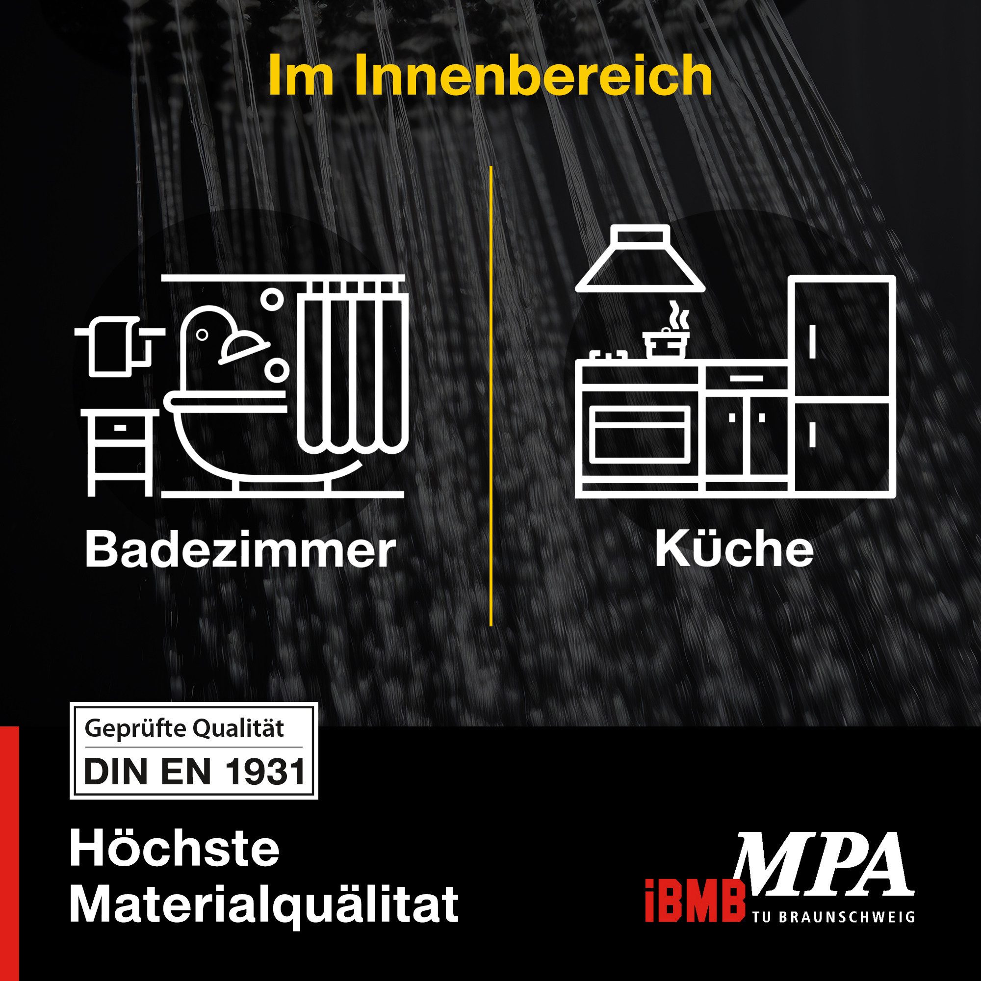 None Dichtband Isolbau 206B Bandset 50 m Dichtband Innenecken Wandmanschetten Toiletten Duschen Küchen Wasch- und Kellerräume Terrasse Balkone Sauna